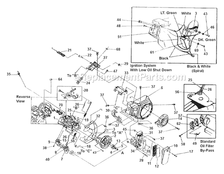 Page A Diagram and Parts List for 9897-1  Briggs and Stratton Pressure Washer